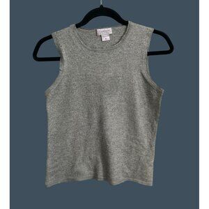 Cashmere Couture Gray Sleeveless Sweater Vest XL - 70%silk / 30%cashmere
